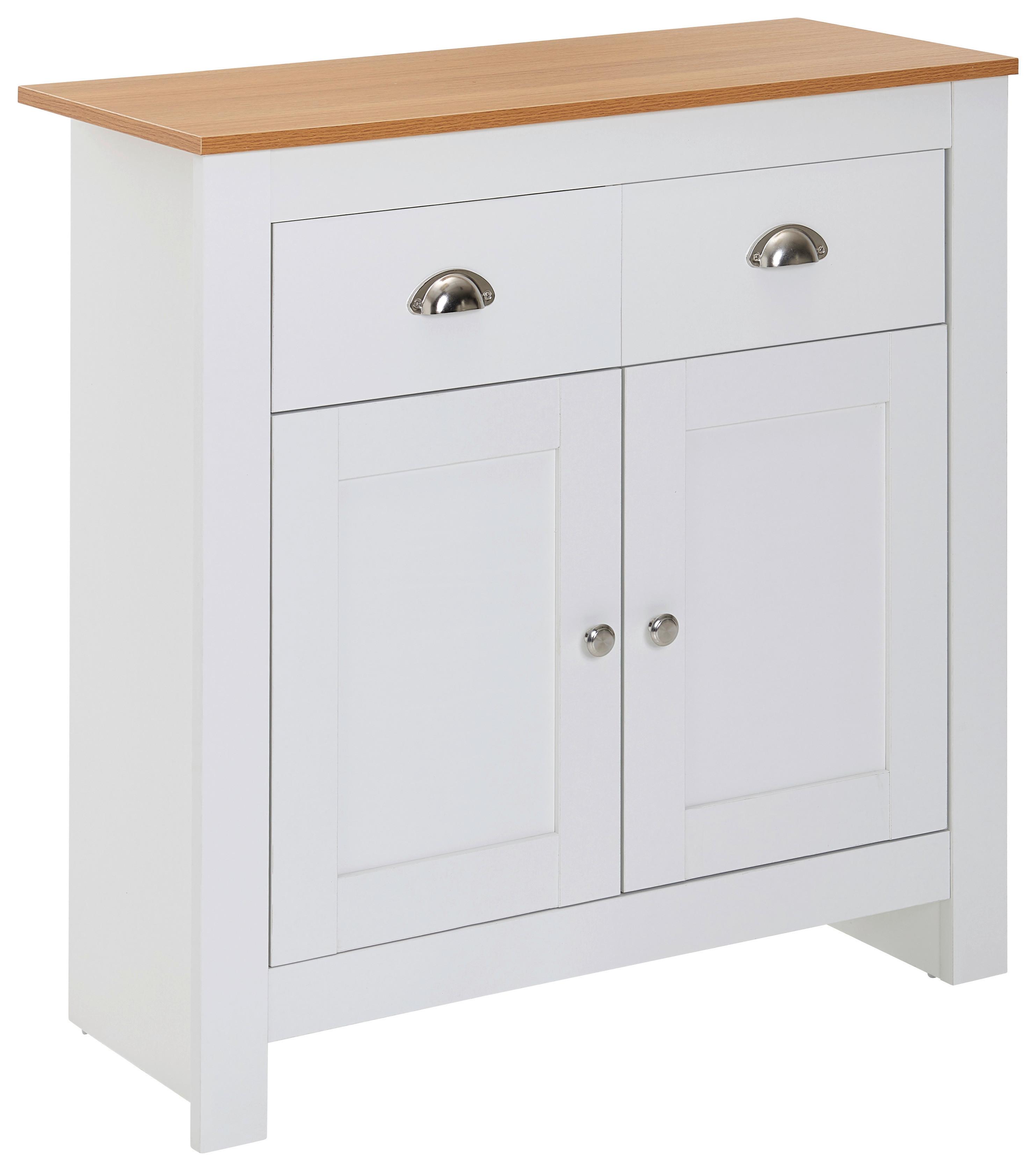 Kommode 79 cm Wl6.387 Weiß/Braun - Weiß/Braun, MODERN, Holzwerkstoff (79/81/34,5cm) - MID.YOU