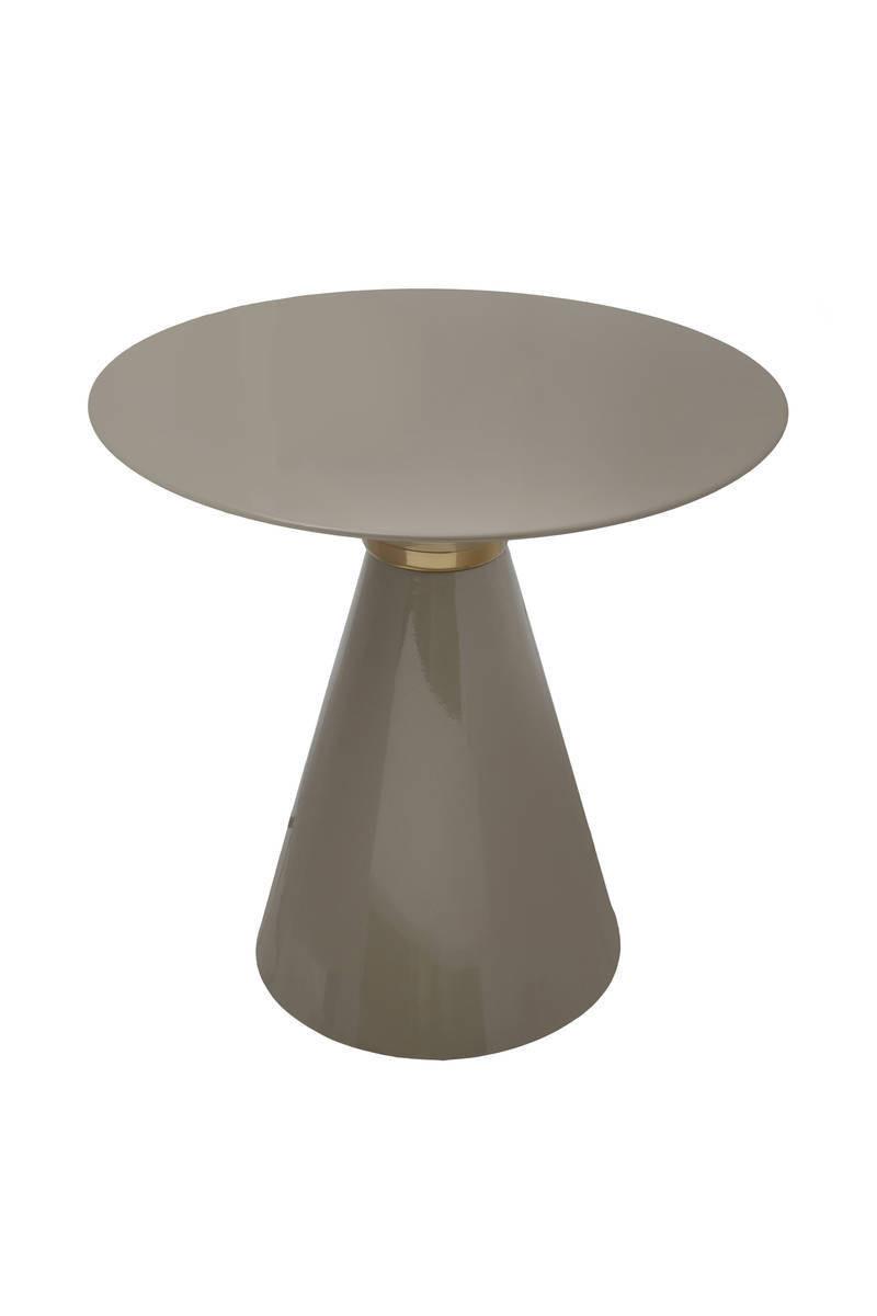 PRÍRUČNÝ STOLÍK ART DECO - sivohnedá/zlatá, Trend, kov (47/41cm)