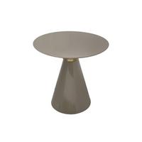 Beistelltisch Art Deco Taupe/Goldfarben - Taupe/Goldfarben, Trend, Metall (47/41cm) - Kayoom