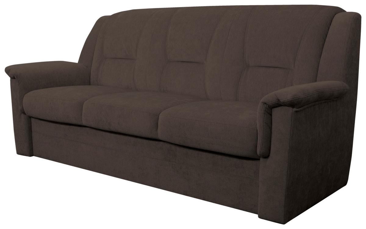 3-SITZER-SOFA Rafael, Braun B: 209 cm - Beige/Schwarz, Trend, Textil (209/95/95cm)