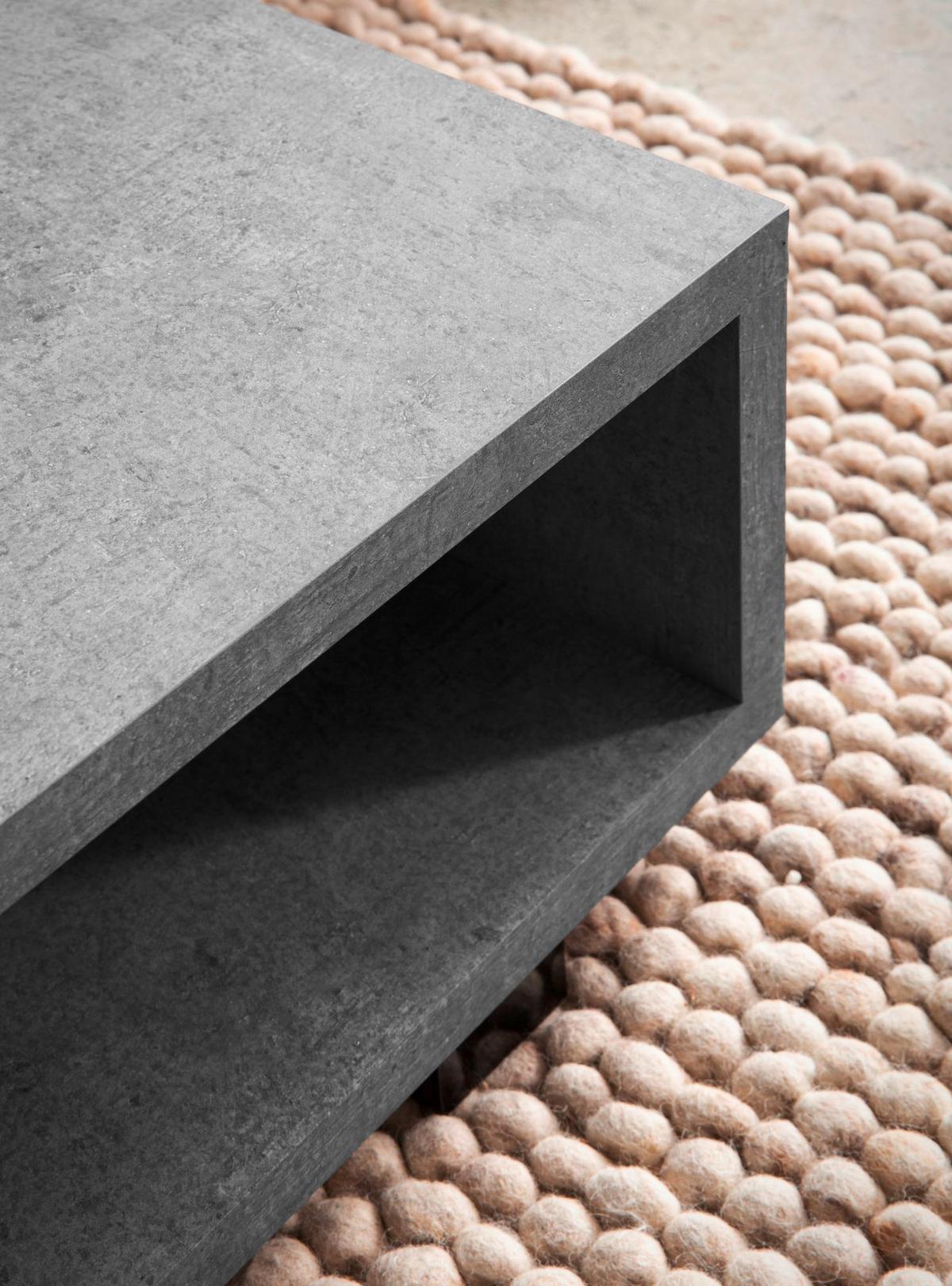 Couchtisch Grau L: 100 cm - Schwarz/Grau, Design, Holzwerkstoff/Kunststoff (100/50/25cm) - Livetastic
