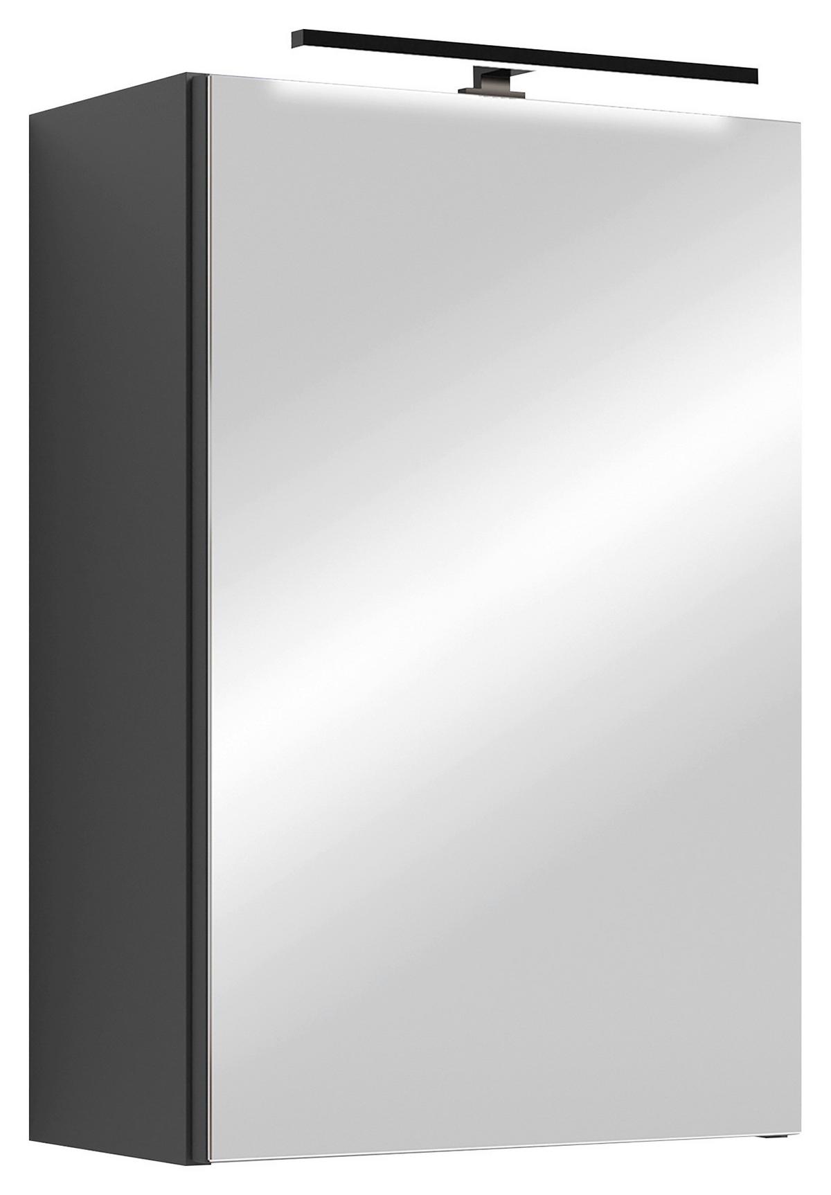 Spiegelschrank Spree Anthrazit B: 40 Cm - Anthrazit, MODERN, Glas/Holzwerkstoff (40/60/20cm) - MID.YOU