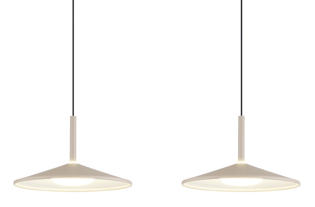 LED-HÄNGELEUCHTE 15635SA-3H  LAMPONE - Sandfarben/Opal, Design, Kunststoff/Metall (95/25/180cm) - Globo