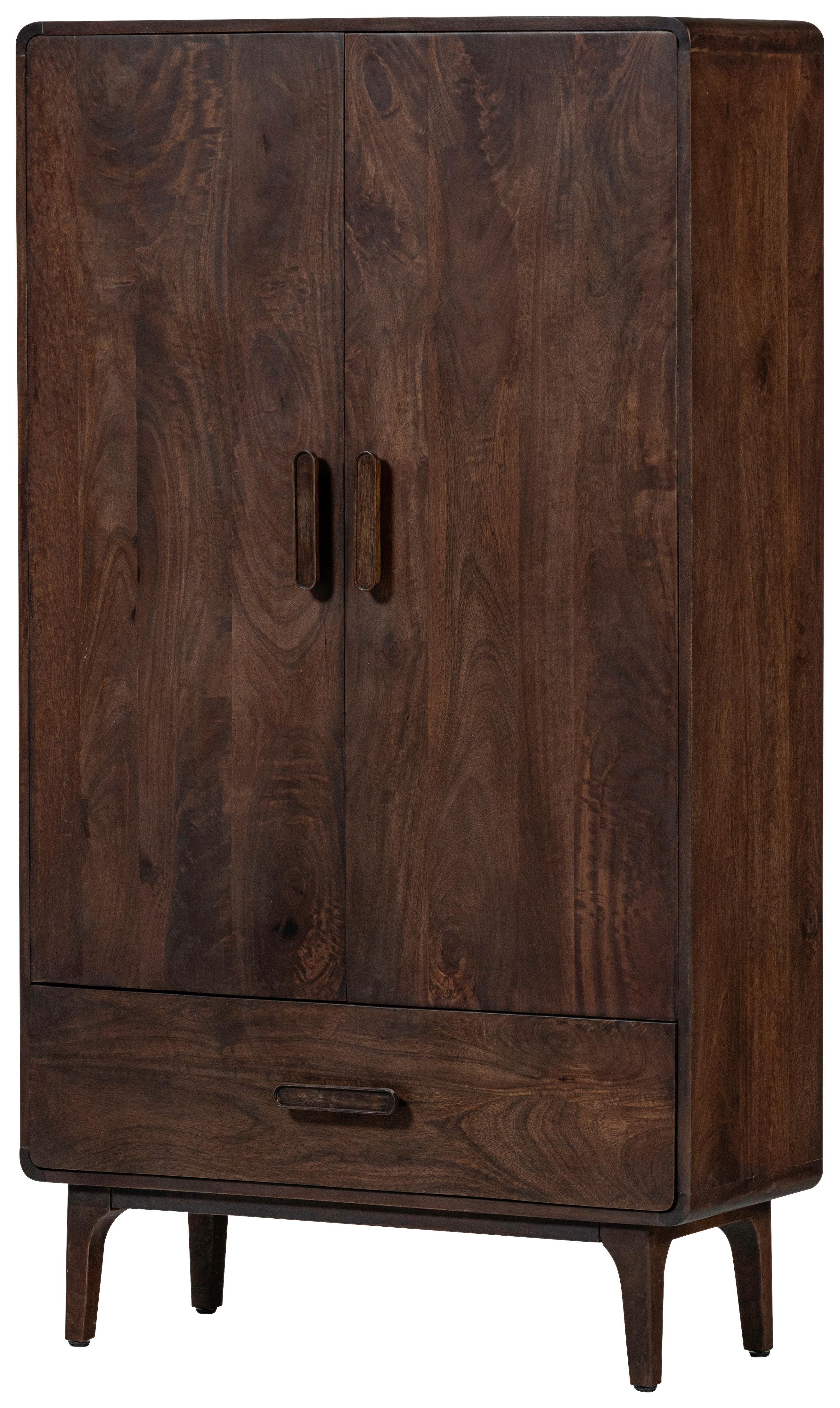 Schrank Liya Dunkelbraun B: 85 Cm - Dunkelbraun, Design, Holz (85/150/35cm) - Livetastic