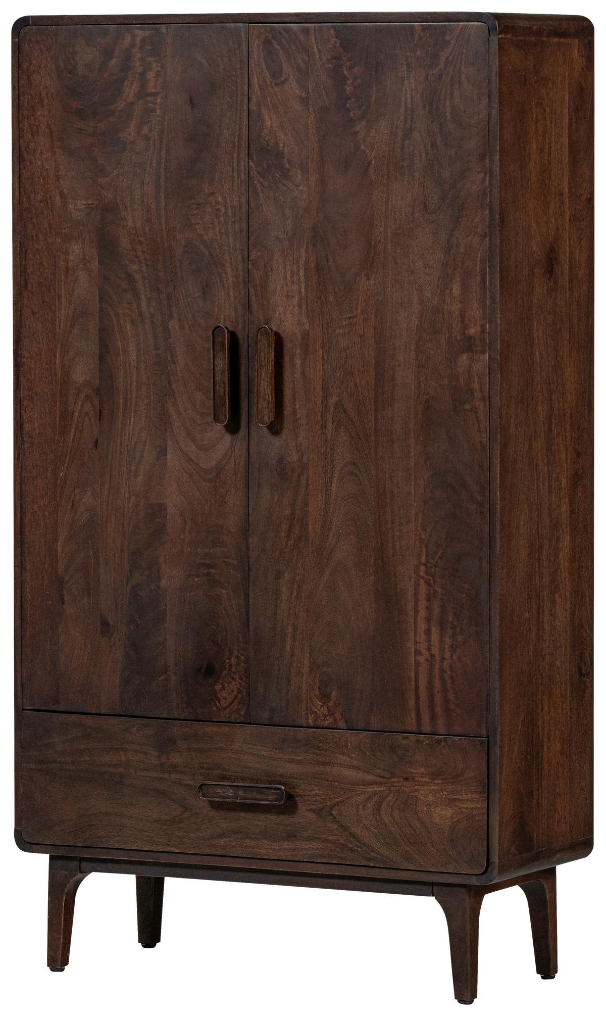 Schrank Liya Dunkelbraun B: 85 Cm - Dunkelbraun, Design, Holz (85/150/35cm) - Livetastic