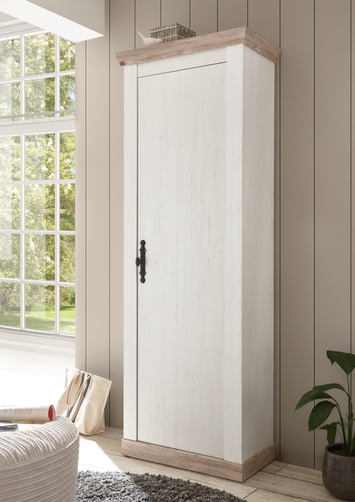 Garderobe Florenz Pininenfarb./Hellbraun B: 73cm - Hellbraun/Pinienfarben, Design, Holzwerkstoff (73/201/38cm) - MID.YOU