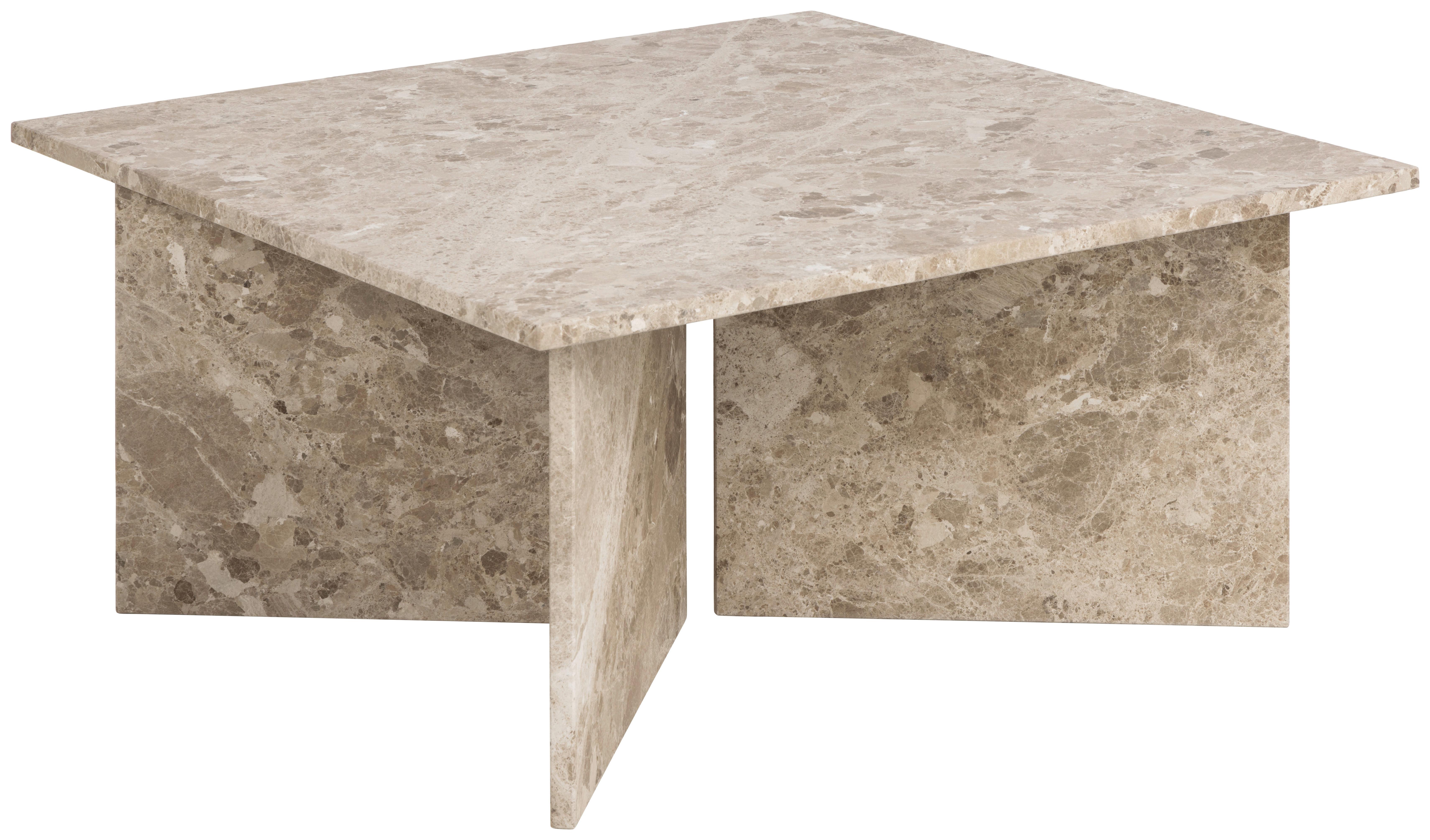 Couchtisch Vega Creme B: 90 Cm - Creme, Design, Stein (90/90/42cm) - Livetastic