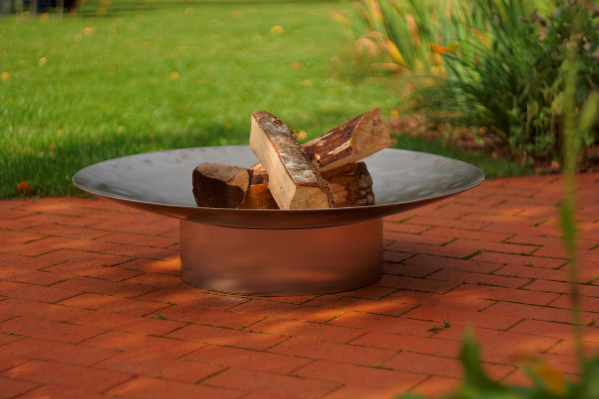 Feuerschale Grace M Edelstahl - Edelstahlfarben, Basics, Metall (58/58/13,6cm)