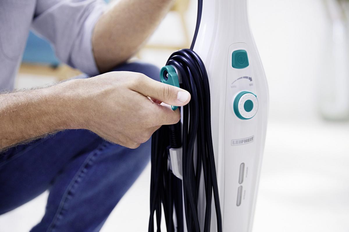 Dampfreiniger Clean Tenso - Weiß, MODERN, Kunststoff (27,6/25,6/64cm) - Leifheit