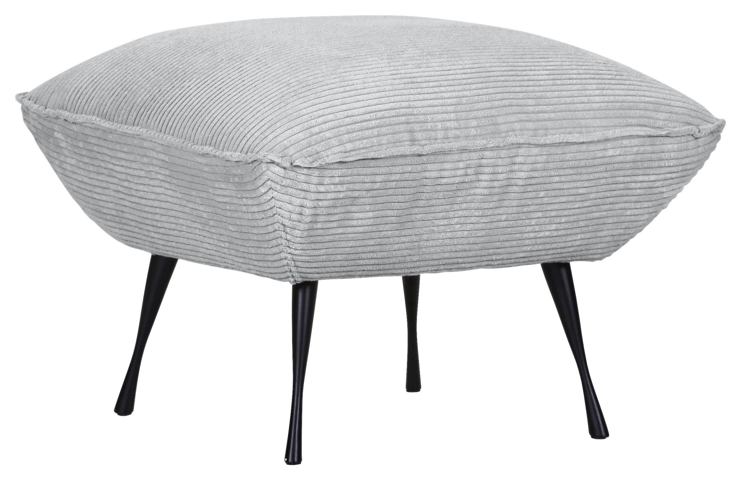 Hocker Lorris - Hellgrau/Schwarz, KONVENTIONELL, Textil (60/49/53cm) - MID.YOU
