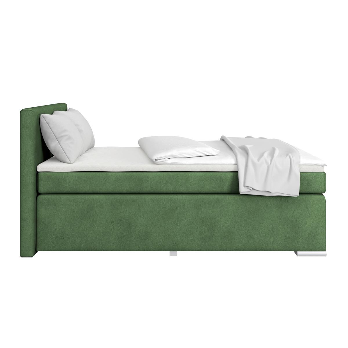 Boxspringbett Mira 1 - Dunkelgrün, Basics, Holz/Kunststoff (120/200cm)