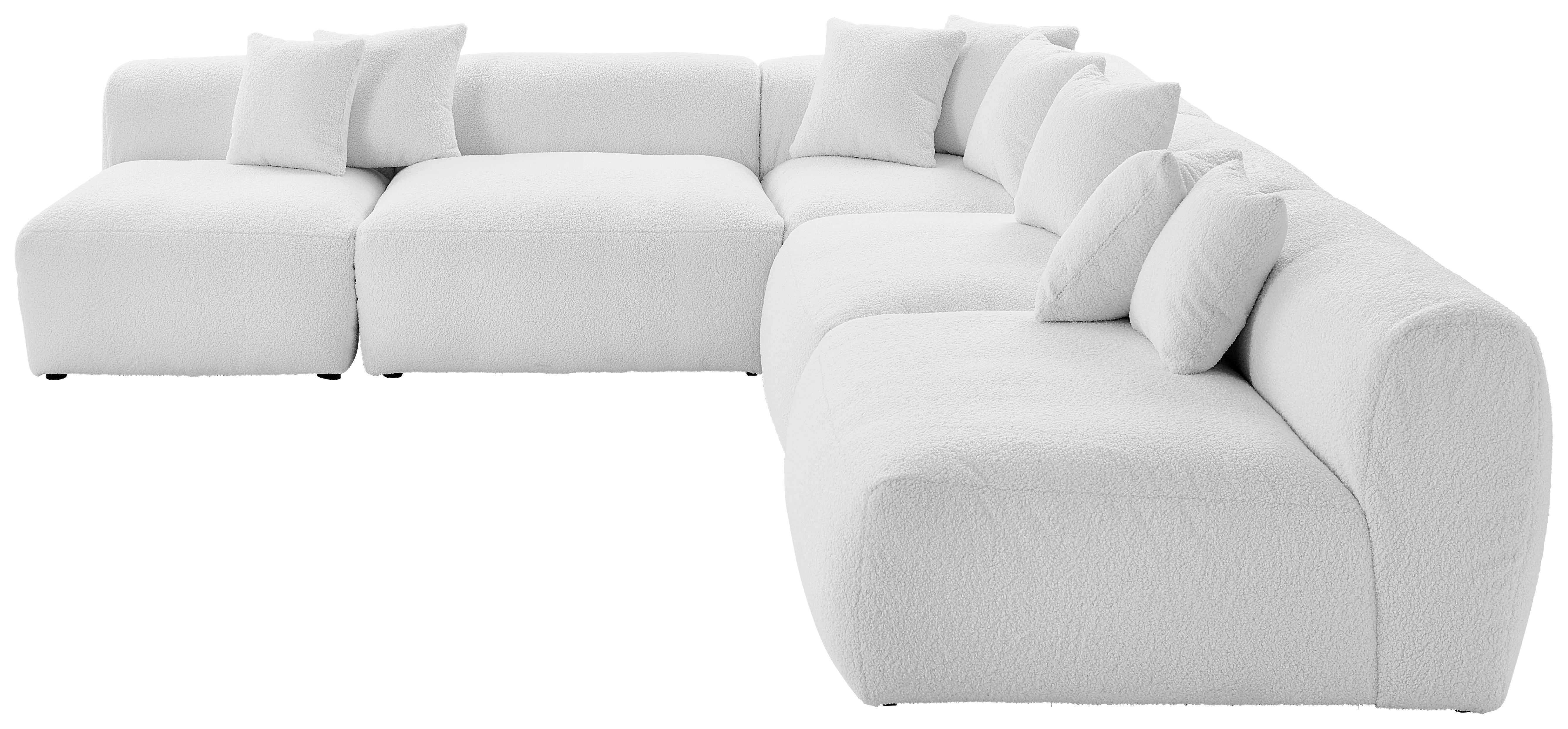 Ecksofa Bloom - Weiß, Trend, Textil (300/315cm) - Livetastic