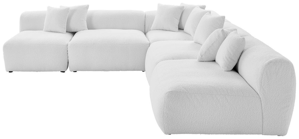 Ecksofa Bloom - Weiß, Trend, Textil (300/315cm) - Livetastic