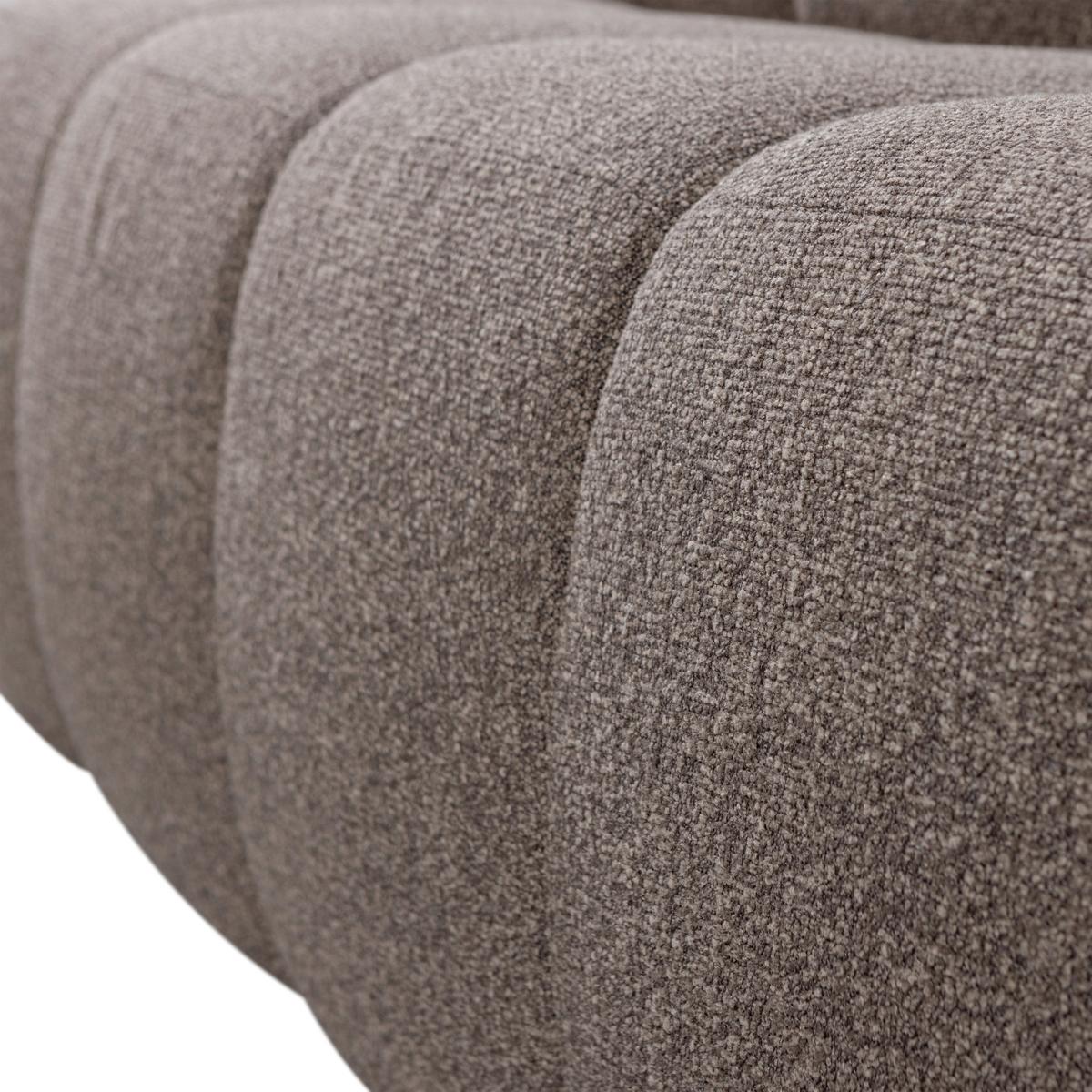 Sitzbank Mojo Braun B: 164cm - Schwarz/Braun, MODERN, Textil (164/83/73cm) - Livetastic