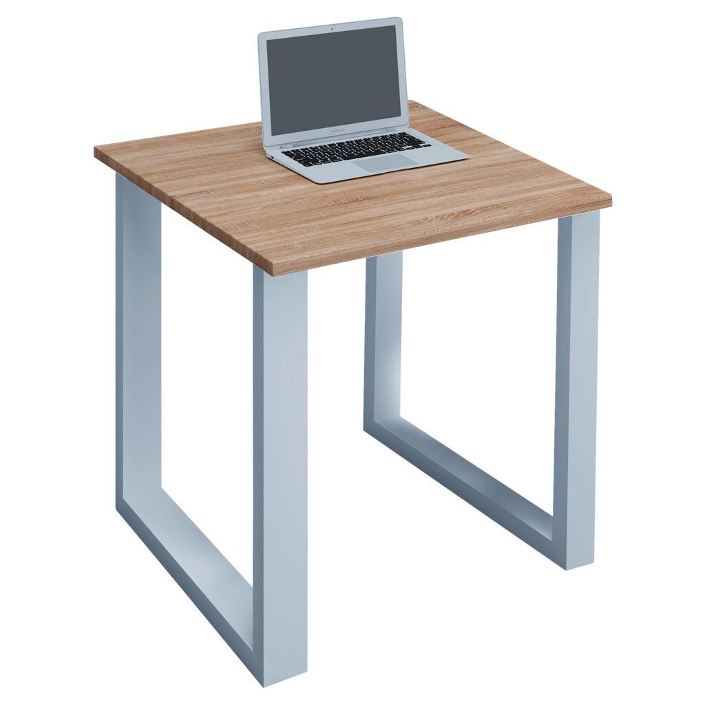 Schreibtisch Lona L: 80 Cm Weiß/eiche