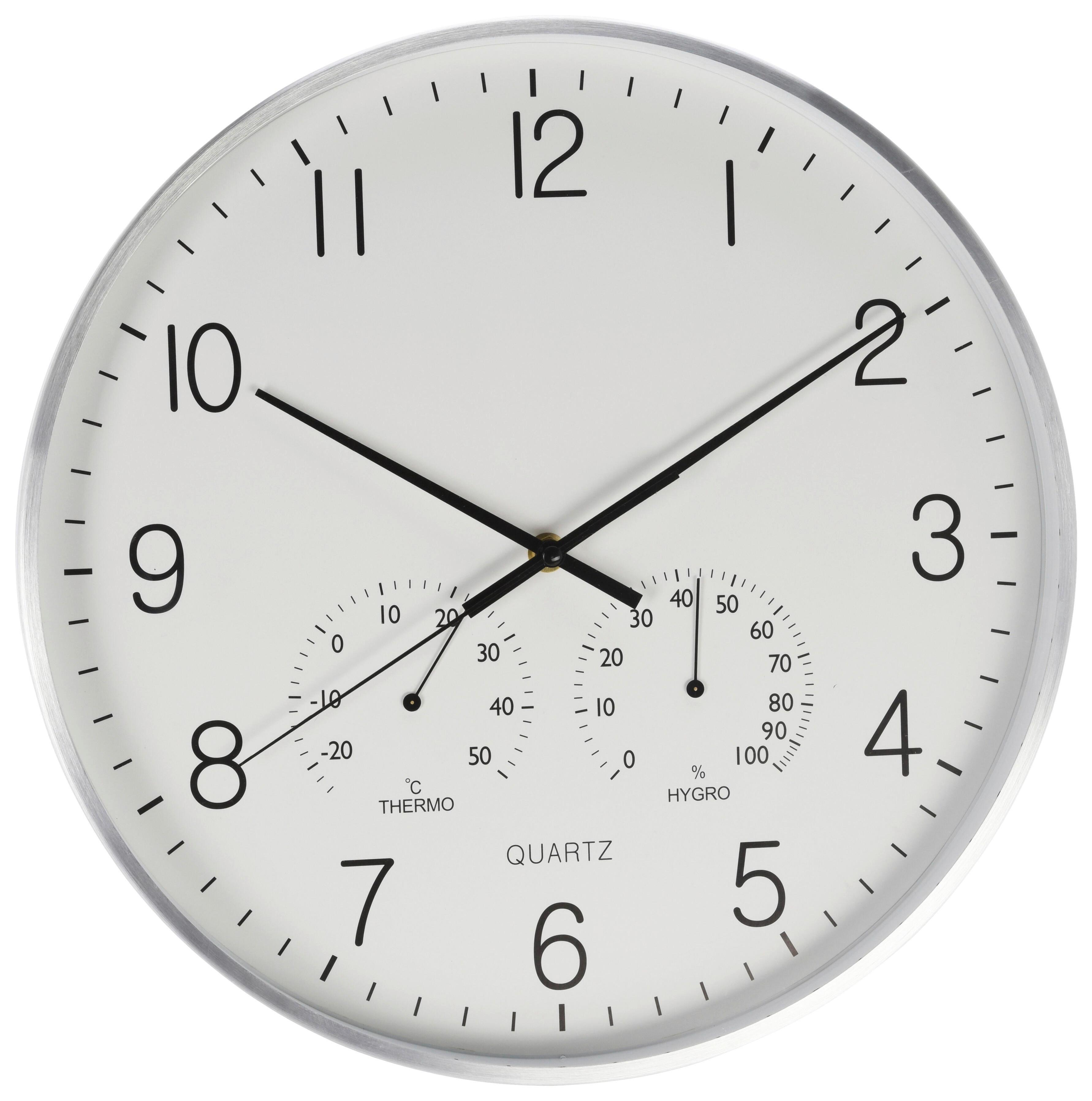 Nástenné hodiny ALUMINIUM - barvy stříbra, Basics, kov (38/4,2cm) - Mömax