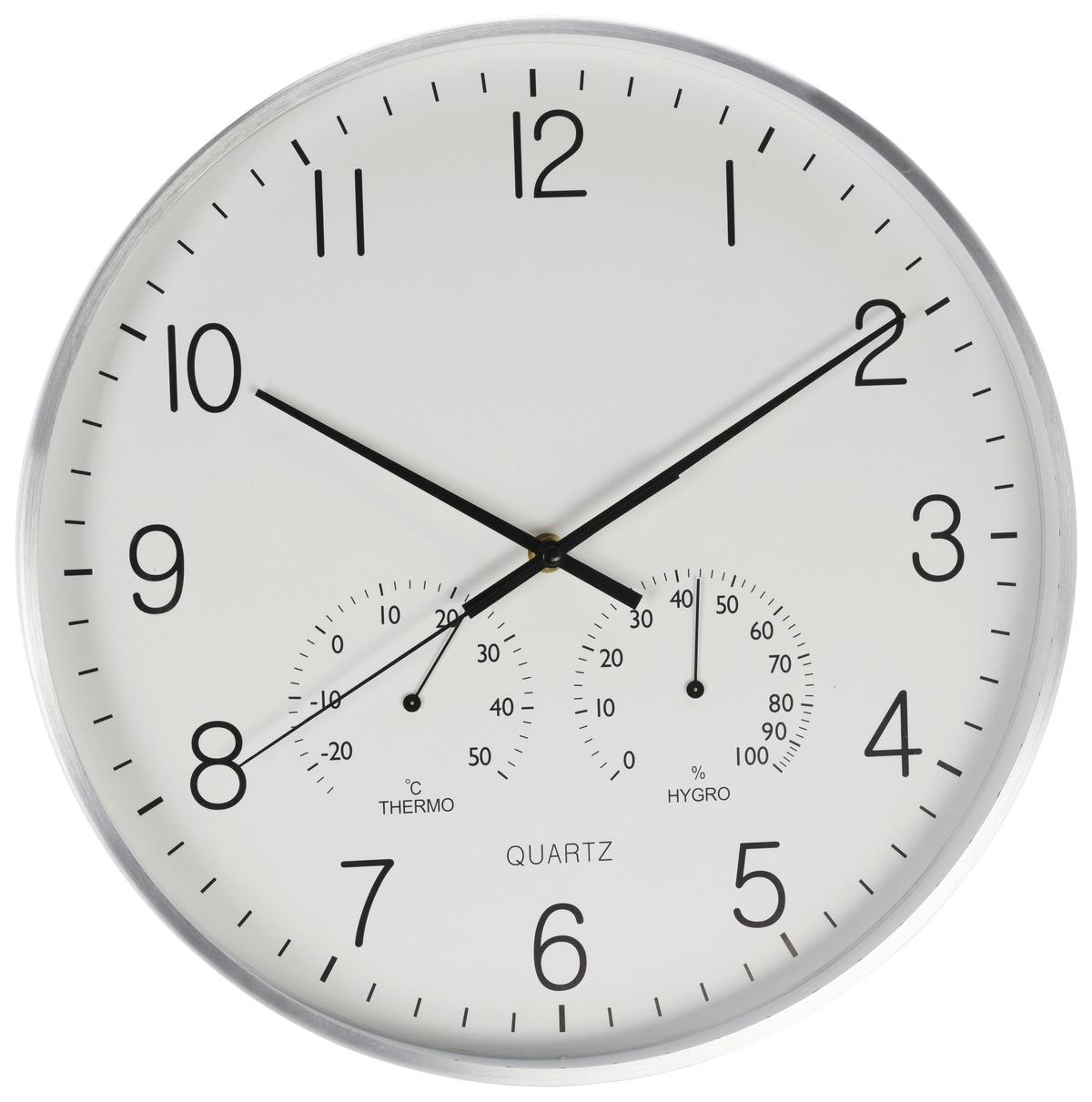 Nástenné hodiny ALUMINIUM - barvy stříbra, Basics, kov (38/4,2cm) - Mömax