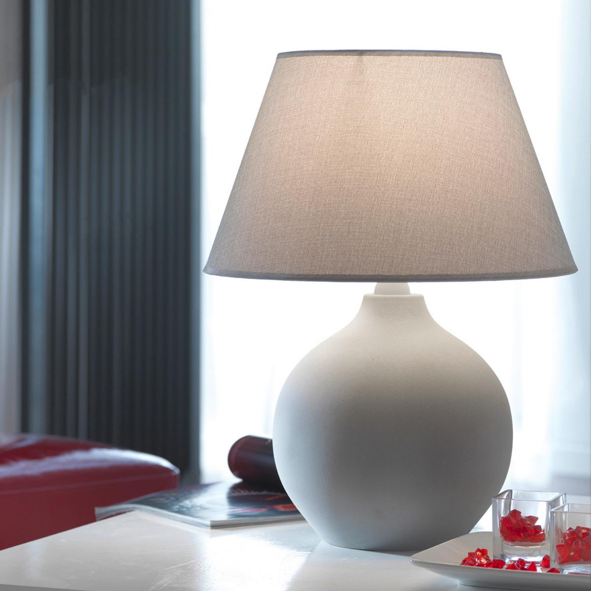 Tischleuchte 223/Gc - Grau, KONVENTIONELL, Keramik/Textil (40/52cm)
