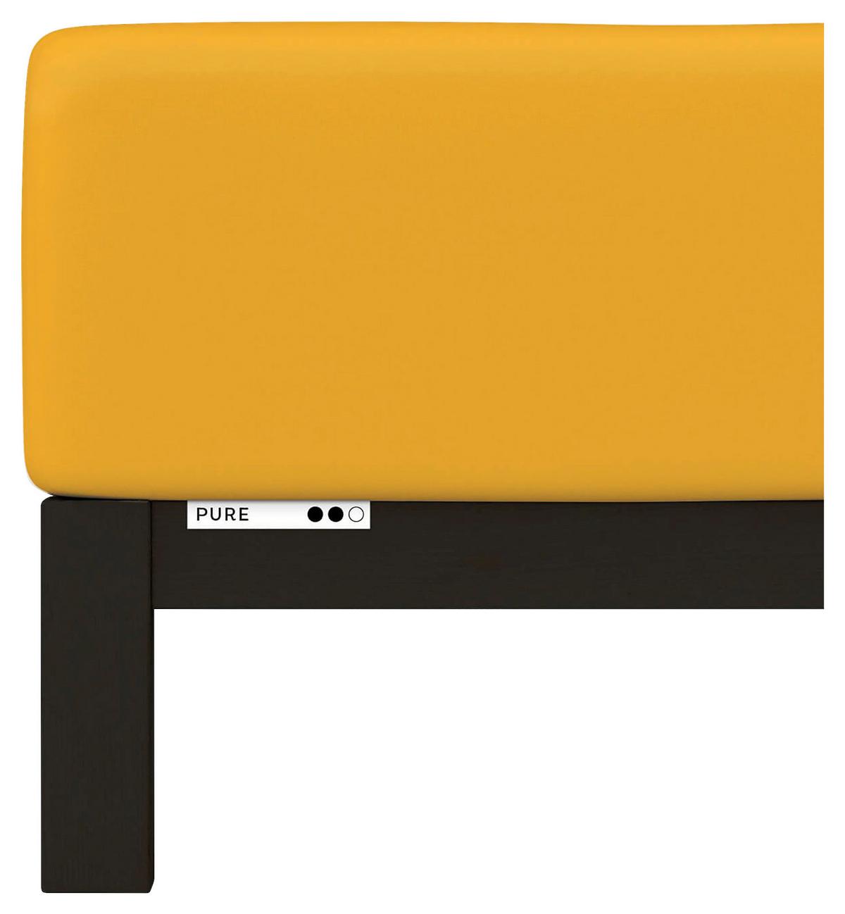 Boxspring-spannleintuch Pure Boxspring - Currygelb, Basics, Textil (90-100/190-220cm) - Schlafgut