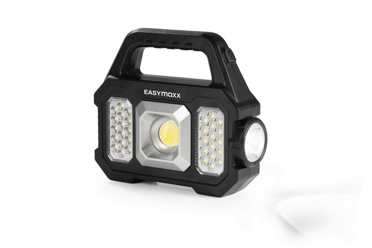 Arbeitsleuchte Easymaxx Solar-Arbeitsleuchte - Schwarz, Basics, Kunststoff (17/15/5cm)