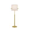Stehleuchte, Weiß Gold 408300308 Camden - Messingfarben/Weiß, Basics, Textil/Metall (65,0/187,0cm) - Trio Leuchten