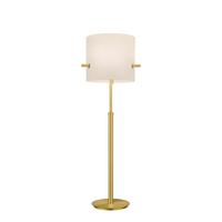 Stehleuchte, Weiß Gold 408300308 Camden - Messingfarben/Weiß, Basics, Textil/Metall (65,0/187,0cm) - Trio Leuchten