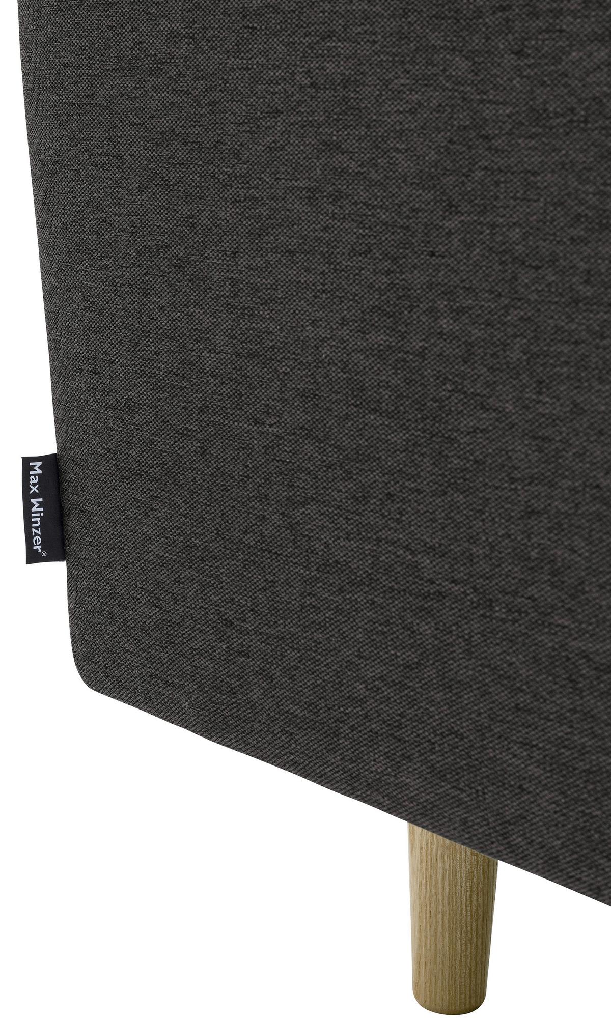 2-Sitzer-Sofa + Schlaffunktion Jasmin mit Armlehnen Anthrazit - Eschefarben/Anthrazit, MODERN, Textil (128/81/83cm) - Max Winzer