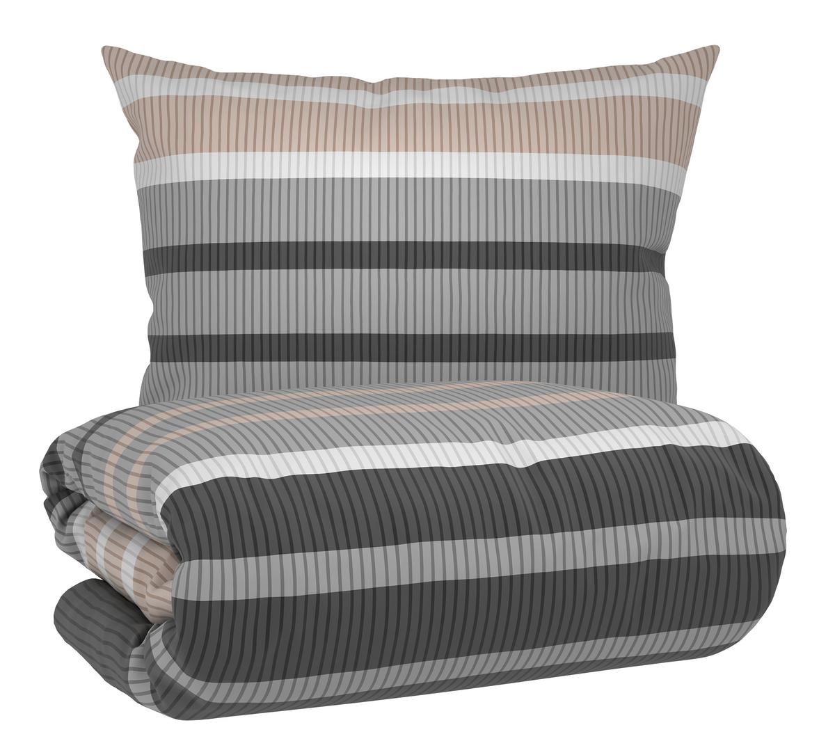 POVLEČENÍ STREIF - černá/béžová, Konvenční, textil (140/200cm) - Mömax
