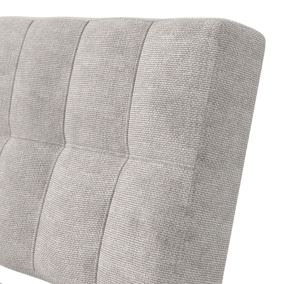 SEDACÍ LAVICE NOVA - černá/světle šedá, Moderní, kov/dřevo (140/97/64cm) - Bessagi Home