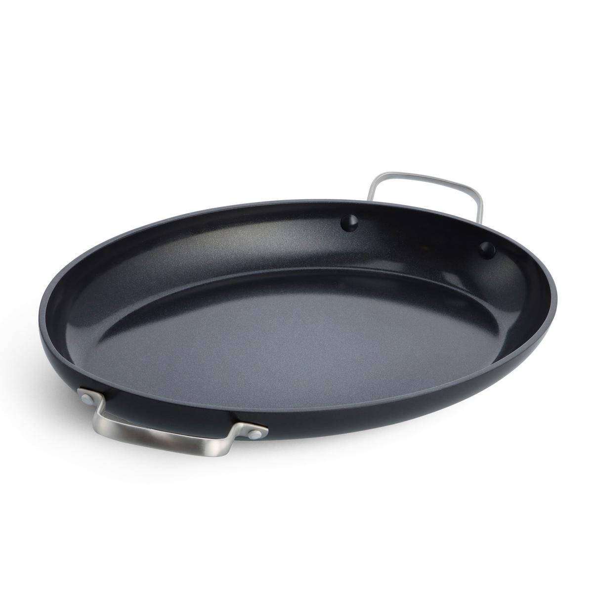 Fischpfanne Copenhagen Schwarz D: 40 cm - Schwarz, Basics, Metall (40cm) - GreenPan