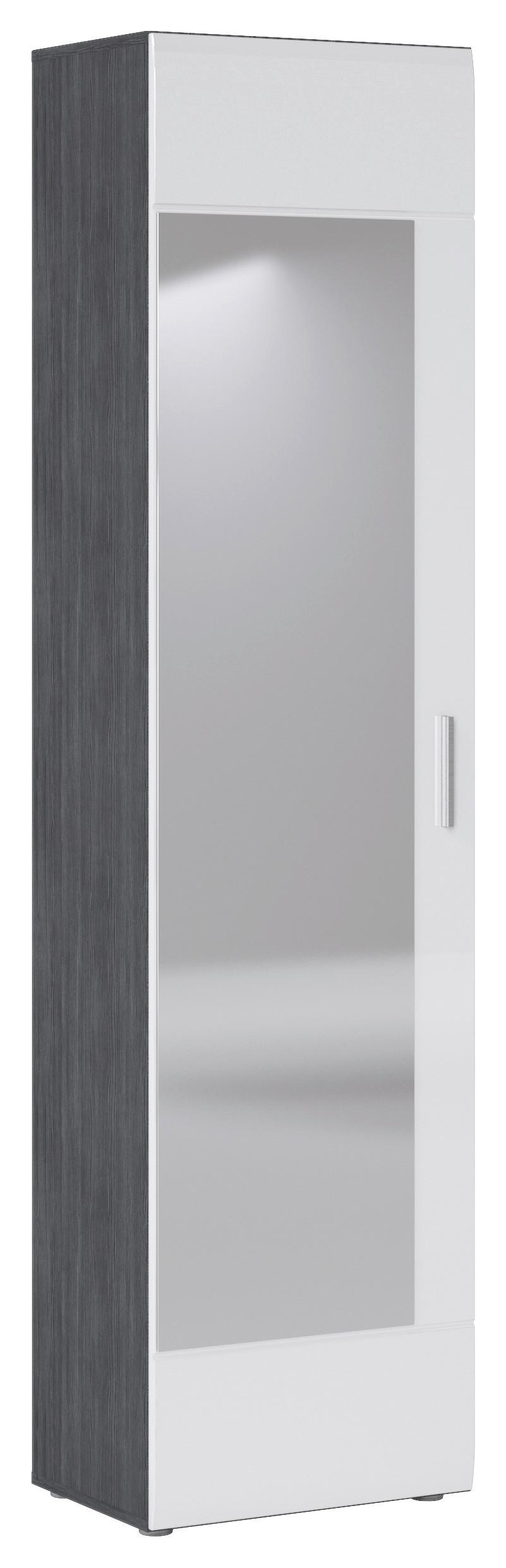 Előszobaszekrény Salve - Modern, faalapú anyag/Üveg (50/197,5/35cm)