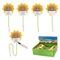 DEKOKOPF POSITIVE SUNFLOWER - Gelb/Braun, Basics, Textil (9/32/9cm)