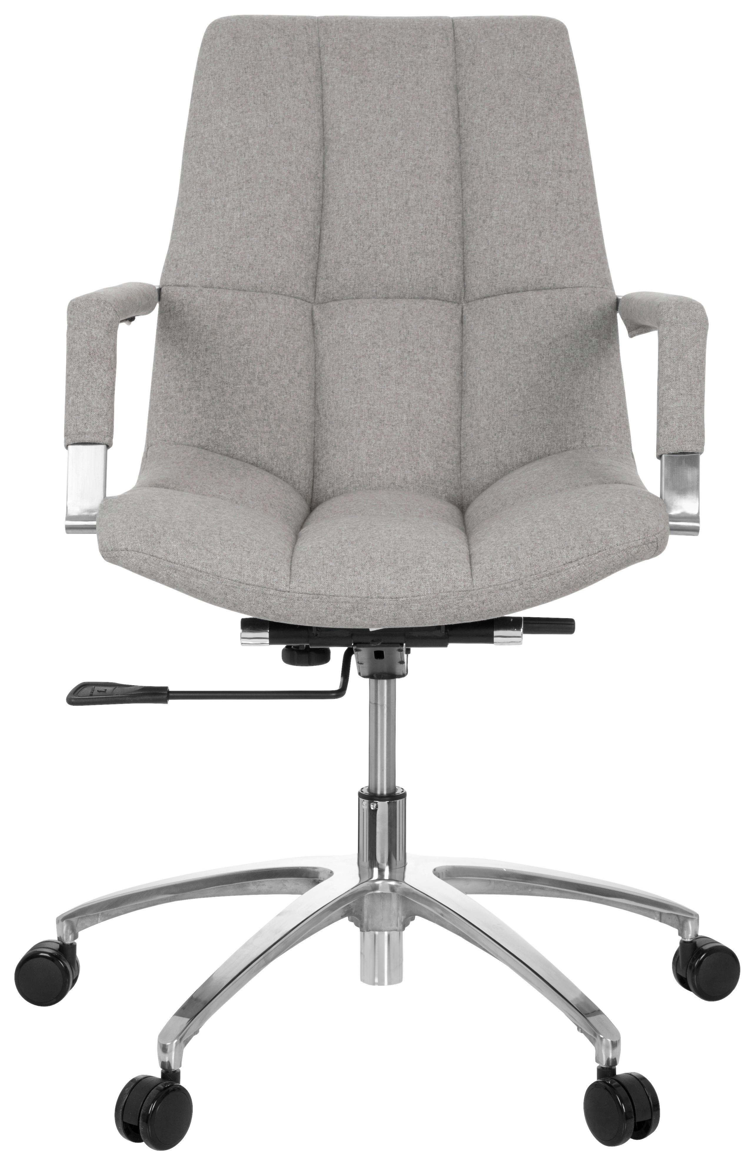 Drehstuhl Saranto Hellgrau - Silberfarben/Hellgrau, MODERN, Kunststoff/Textil (58/102/60cm) - MID.YOU