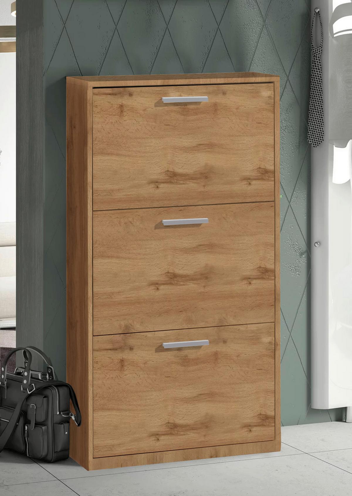 Cipősszekrény Tiger 3 64/119,7cm - Wotan tölgy, Konventionell, faalapú anyag (64/119,7/26cm)