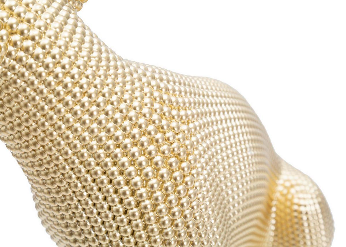 Skulptur Leopard Gold B: 23 Cm - Goldfarben, Basics, Kunststoff (23/29/15.5cm)