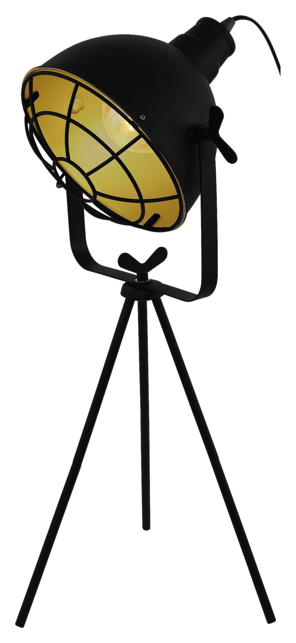 Tischleuchte Cannington - Goldfarben/Schwarz, MODERN, Metall (29/32/63cm)