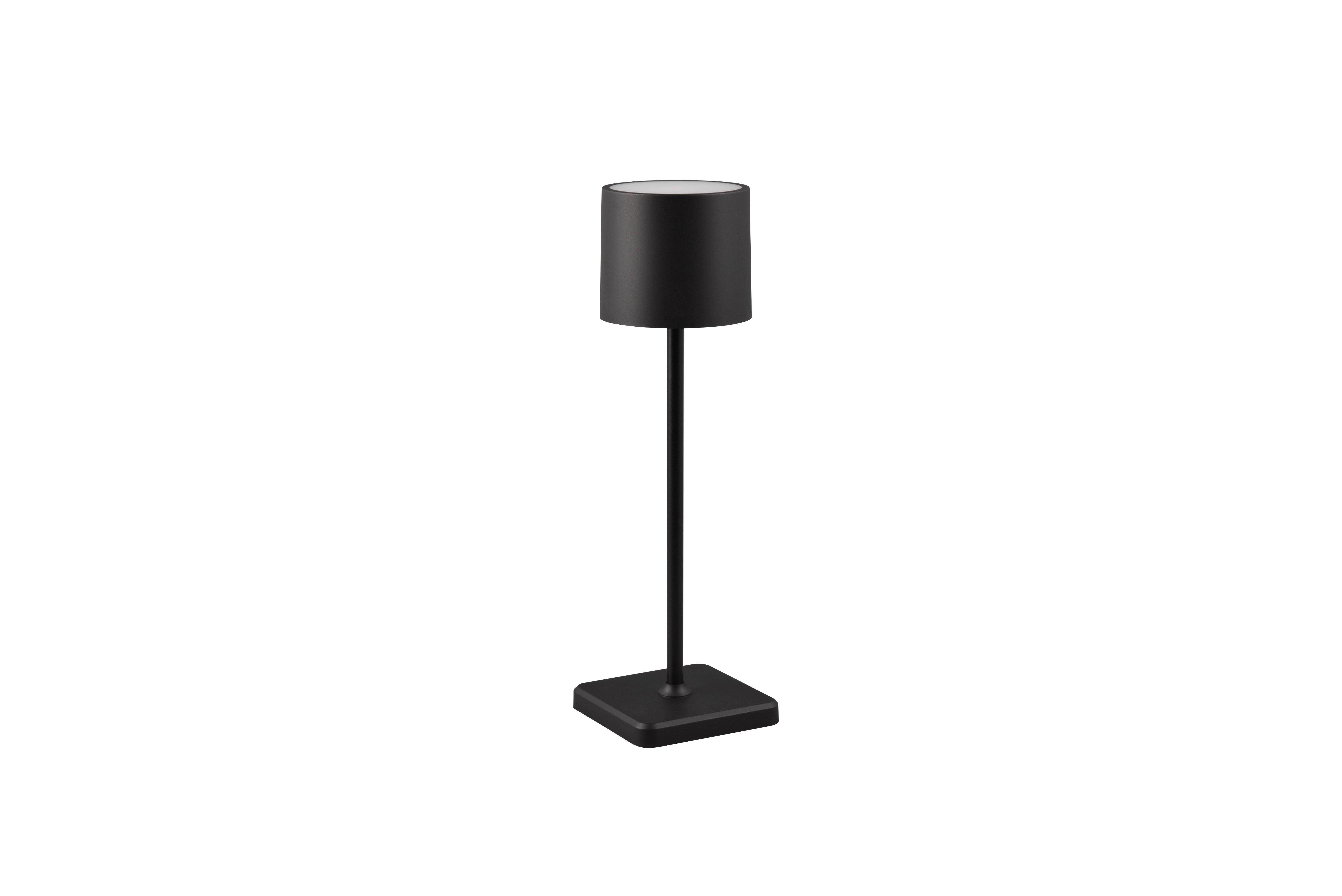 Akku-Tischleuchte R54096132 Fernandez - Schwarz, KONVENTIONELL, Kunststoff (12,5/38cm)