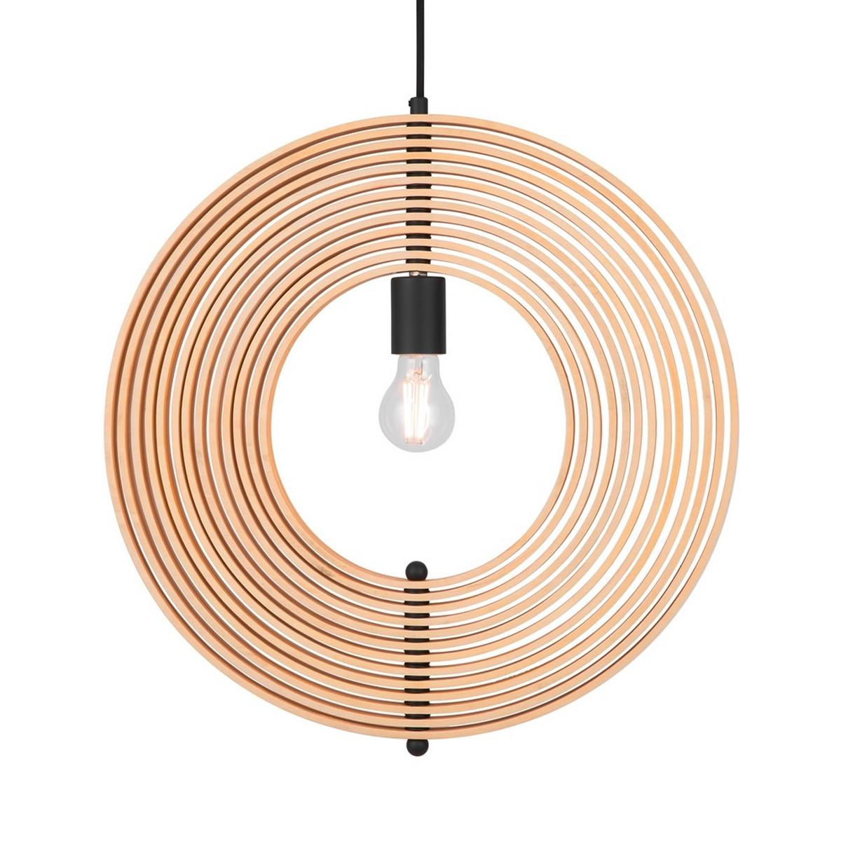 Pendelleuchte Roots - Beige/Schwarz, MODERN, Holz/Metall (50/62,5cm) - MAYTONI