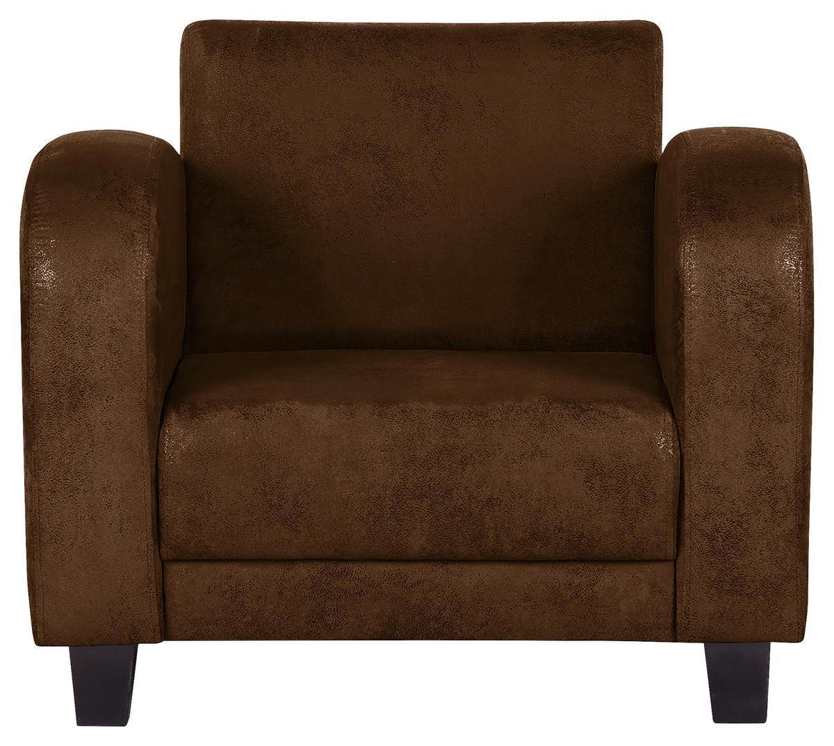 Sitzgarnitur Antis Braun B: 92 Cm - Dunkelbraun/Braun, Design, Textil (92/80/89cm) - Livetastic