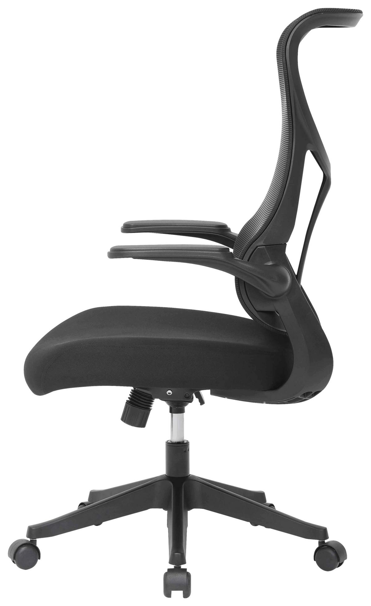 Otočná stolička ROXY - čierna, Design, kov/drevo (63/106-114/68cm) - Mömax