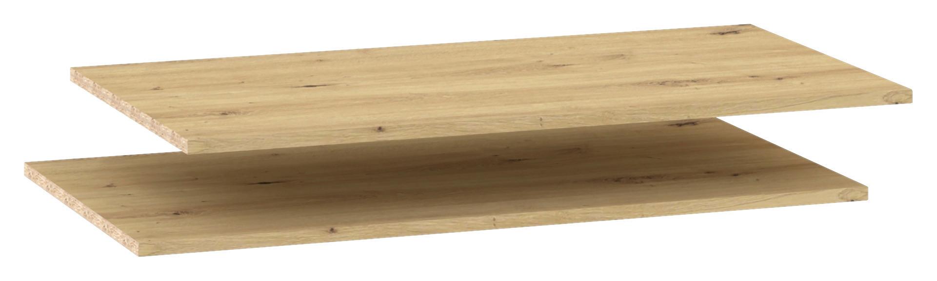 Einlegebodenset Kivo Eiche Artisan, B: 86,6 Cm - Weiß, Basics, Holzwerkstoff (86,6/48,8/1,6cm)