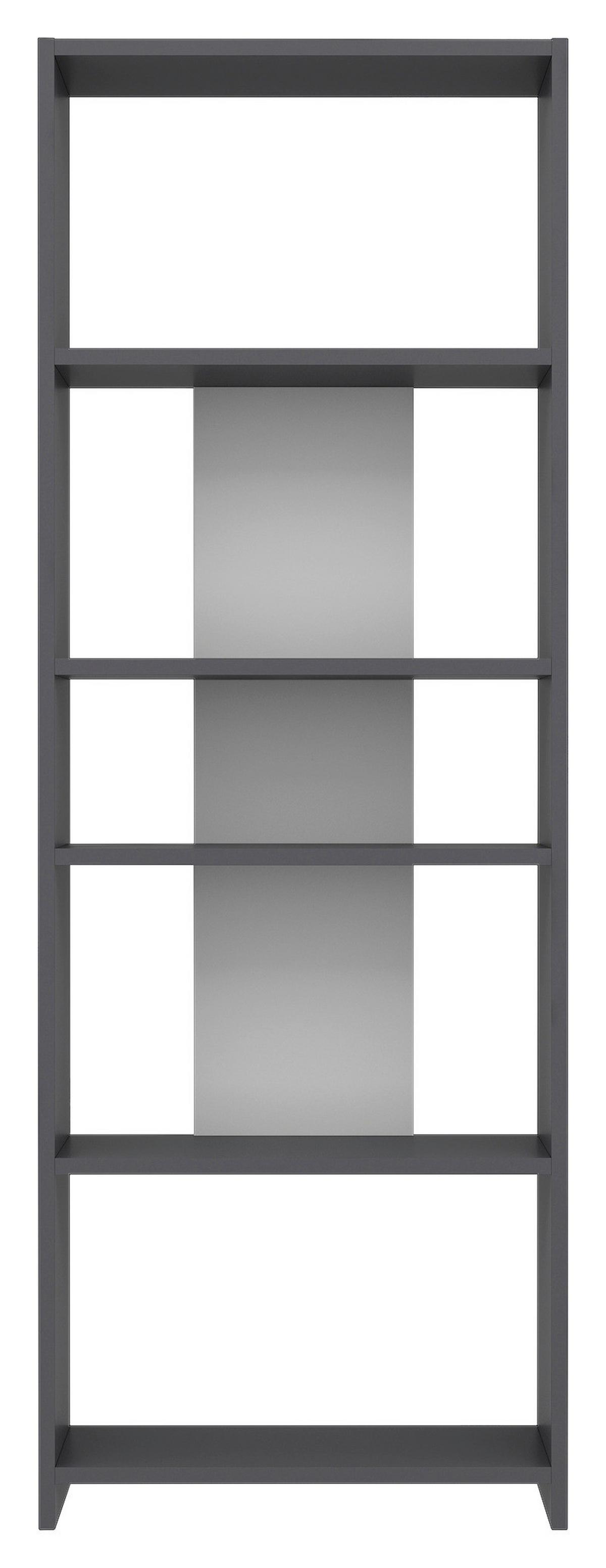 Regal Diosp Standregal - Anthrazit/Grau, Design, Holzwerkstoff (56,9/160/25cm) - Livetastic