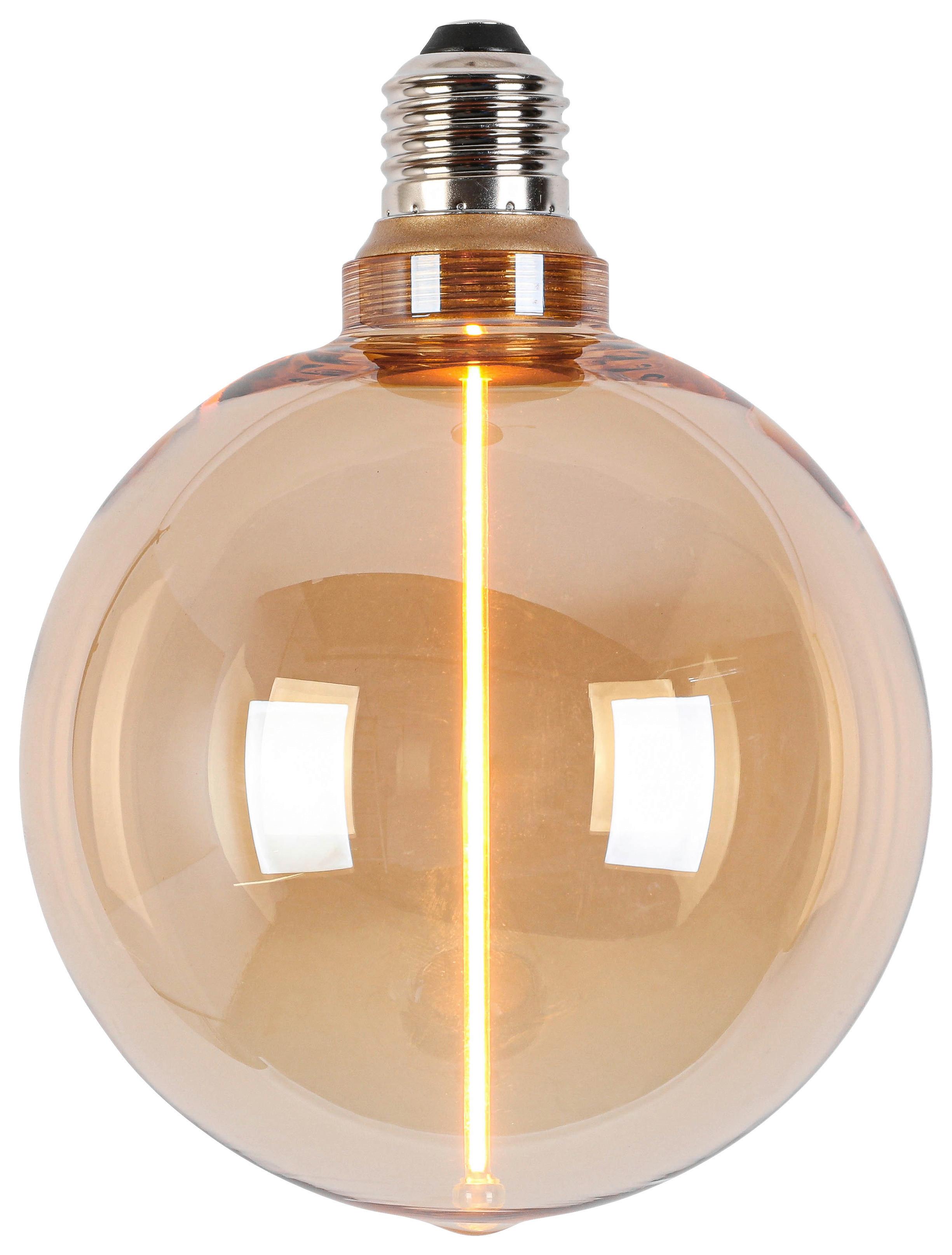LED ŽIAROVKA C82222MM - jantárová, Konventionell, kov/sklo (12,5/16,6cm) - Mömax