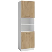 SKŘÍŇKA NA SPOTŘEBIČE EVA II - bílá/barvy dubu, kompozitní dřevo/plast (60/206/60cm)