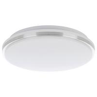 Led-wandleuchte Marunella- S Nickel - Weiß/Nickelfarben, Basics, Kunststoff/Metall (34/6,5cm) - Eglo