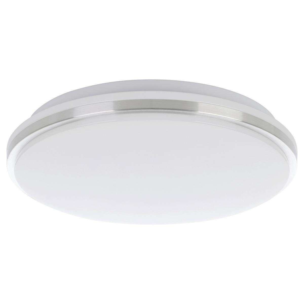 Led-wandleuchte Marunella- S Nickel - Weiß/Nickelfarben, Basics, Kunststoff/Metall (34/6,5cm) - Eglo