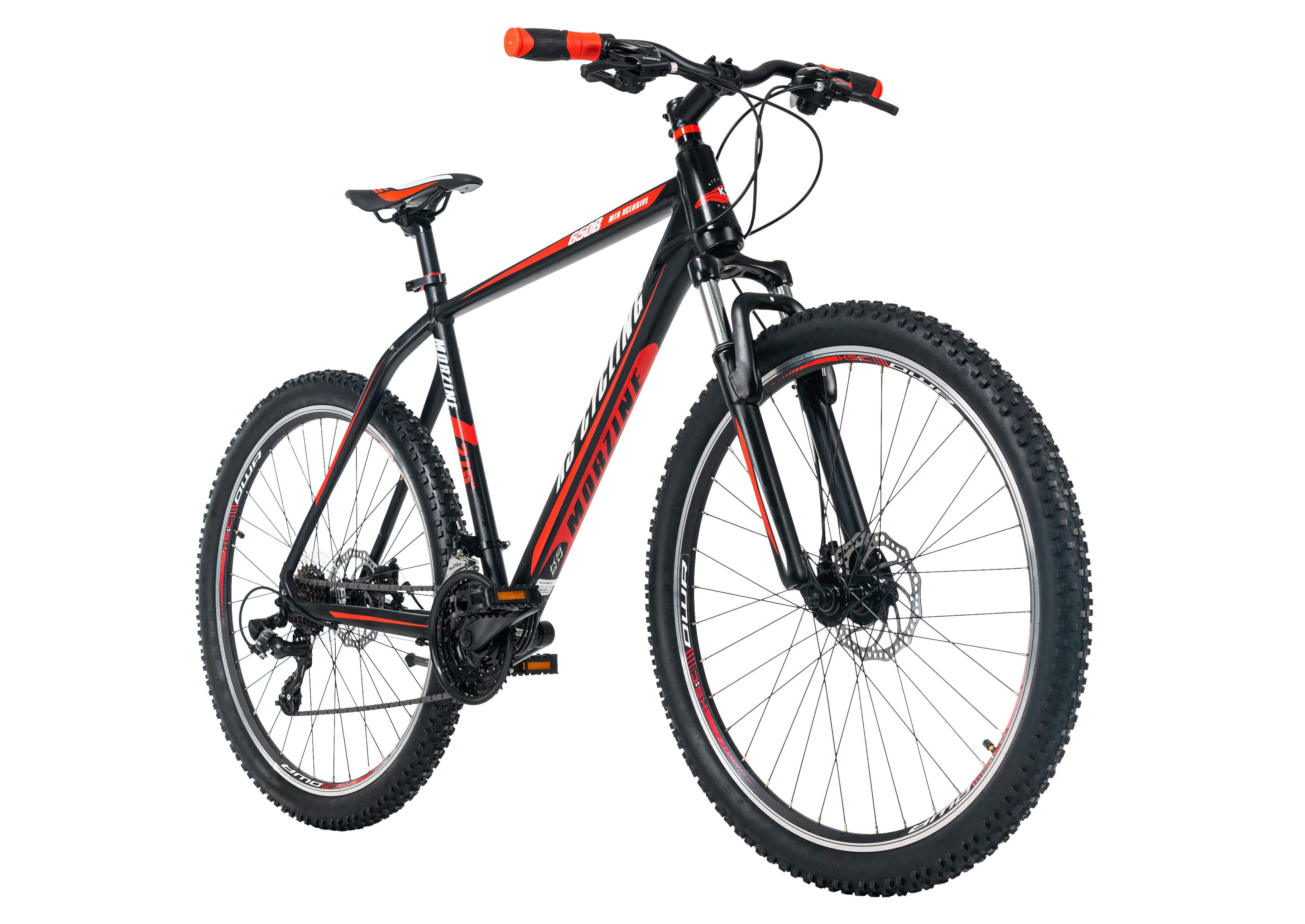 Mountainbike Hardtail 27,5 Zoll Morzine 21 Gänge - Rot/Schwarz, Basics, Metall (139/76/21cm) - KS Cycling