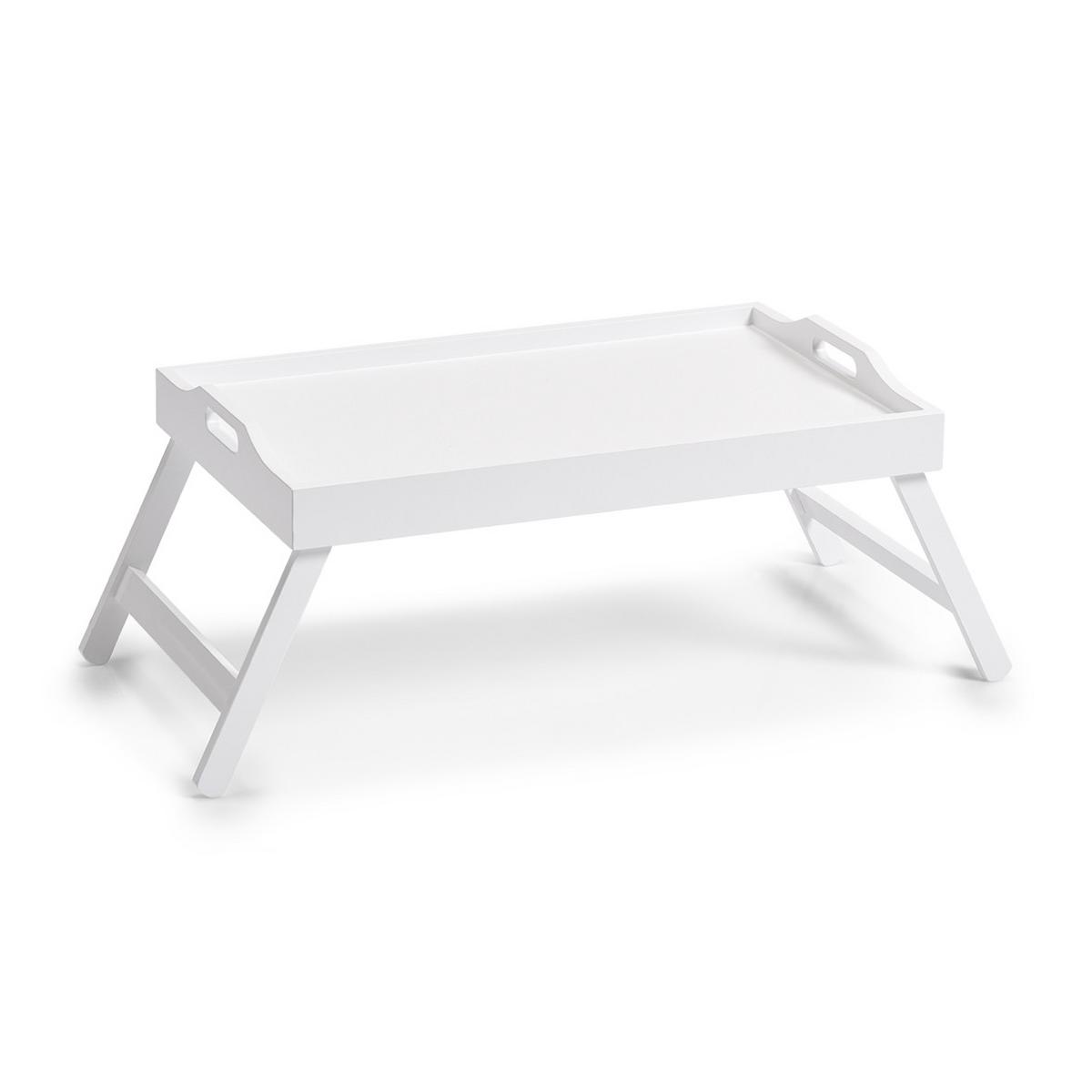 Serviertablett Weiß B: 55 Cm - Weiß, Basics, Holzwerkstoff (55/27/36cm) - Zeller Present