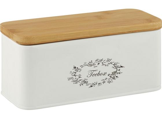 Box Na Čaje Lore - bílá, Romantický / Rustikální, kov/dřevo (20/8,5/8,5cm) - Zandiara Box Na Čaje Lore - bílá, Romantický / Rustikální, kov/dřevo (20/8,5/8,5cm) - Zandiara