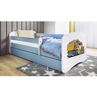 Kinder-/Juniorbett Babydreams inkl. Matratze 80x160 - Blau/Birkefarben, MODERN, Holz/Holzwerkstoff (80/160cm) - MID.YOU